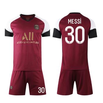 巴黎圣日耳曼梅西球衣2022新赛季姆巴佩球服俱乐部内儿童球服套装队服
