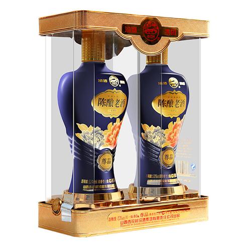 汾酒集团 53度 五星陈酿老酒 一坛香 尊品 475ml*2 礼盒装 清香型白酒