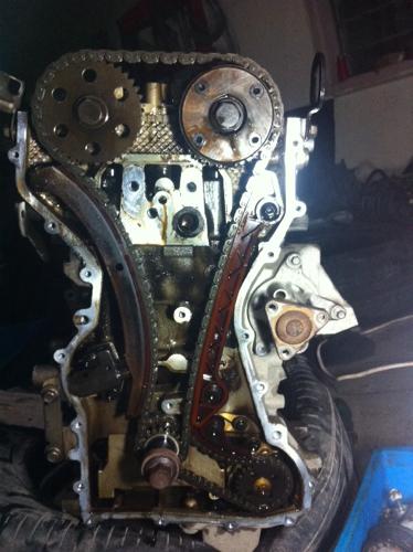 马自达3发动机正时是链条的怎么对