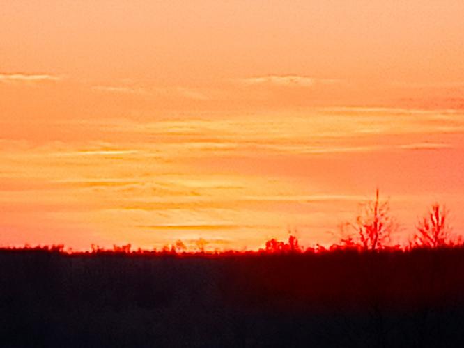 落日余晖红霞满天.月光似水月夜迷人