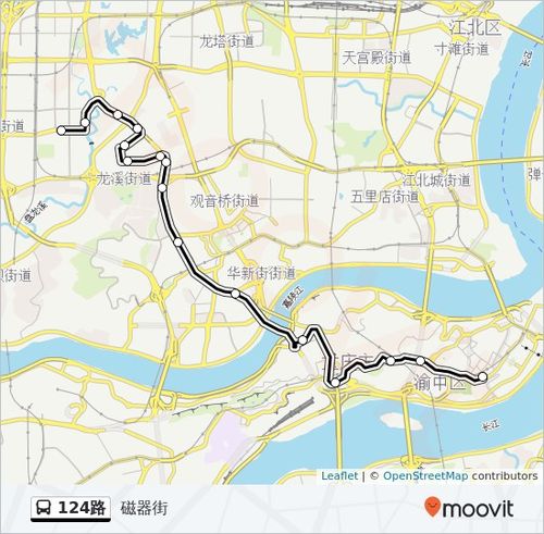 公交124路的线路图