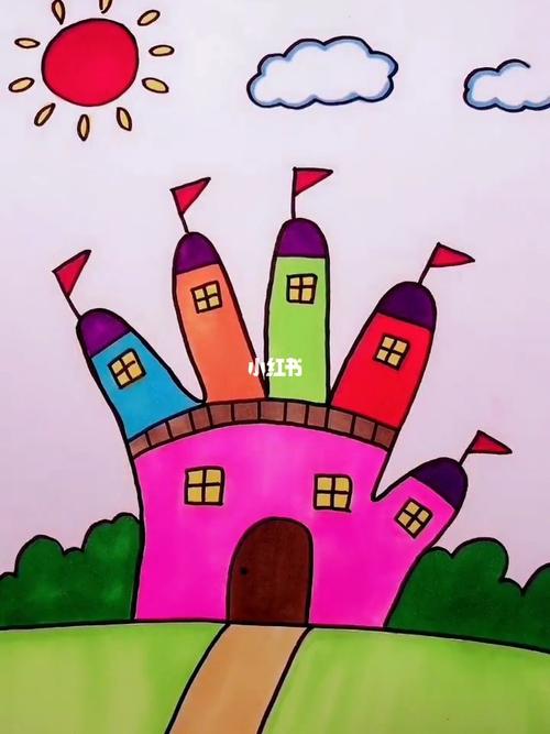 用宝宝手掌画城堡_城堡_简笔画_画个简笔画_文化_绘画