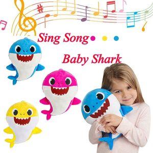 韩国碰碰狐pinkfong鲨鱼宝宝一家baby shark毛绒玩具可爱公仔礼物