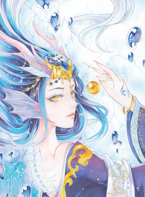 喵酱漫画课堂 | 用色彩给夏日降温,冷色系马克笔涂色