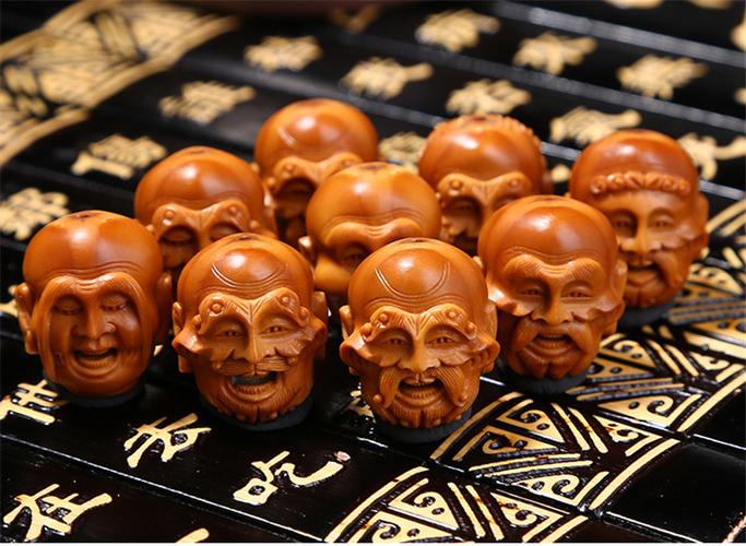 橄榄核雕刻殷派十八罗汉手串 南工缪氏款男1.7 2.1cm