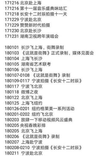 易烊千玺高三一年行程表曝光,网友:他一天有72小时吧!