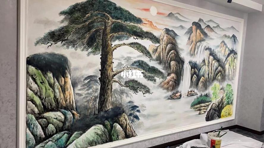 浮雕山水画_家装_手绘_文化_绘画