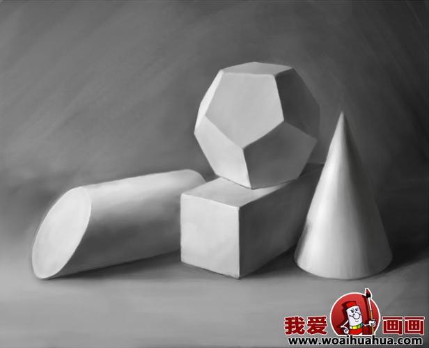 素描几何体-8副石膏几何体素描作品高清图片_静物素描_素描_我爱画画