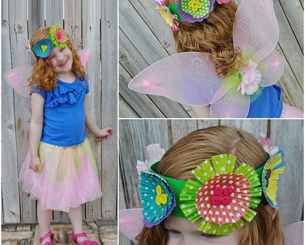 儿童春天花环头饰手工制作