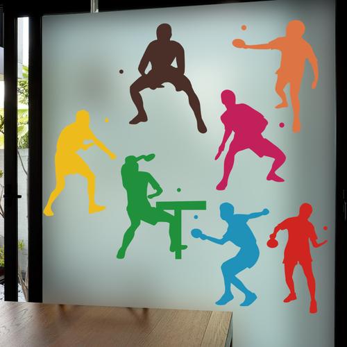 健身房间活动室墙贴画体育乒乓球运动装饰品墙纸壁纸自粘创意贴纸