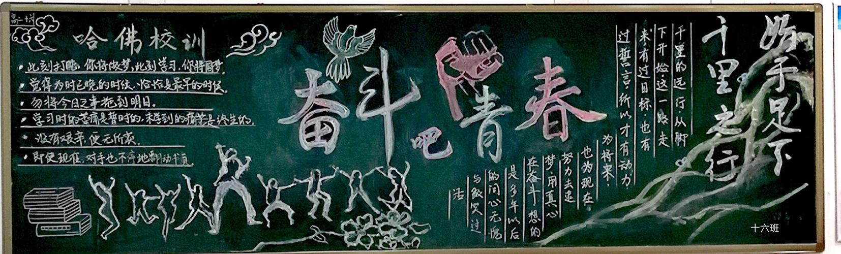 "学习励志,青春飞扬"——新校区2017级主题板报展示,给你支持的班级点