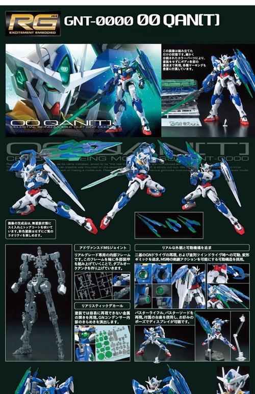 日产 万代正品 拼装高达模型 rg 量子00高达 精密骨架 现货_7折现价