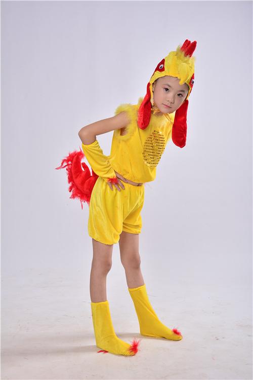 新款儿童小鸡也疯狂舞蹈演出服小鸡表演服成人儿童动物演出服小鸡