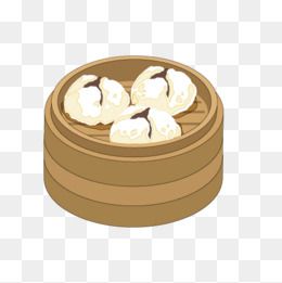 手绘蒸笼叉烧包