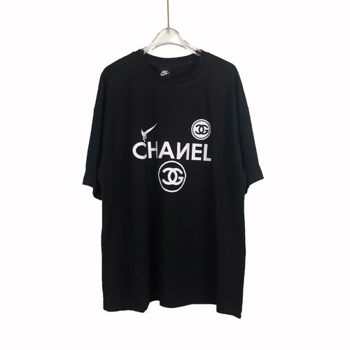 chanel x nike 香奈儿耐克 恶搞联名款短袖t恤面料200