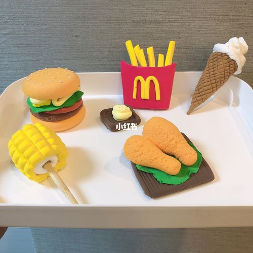 粘土汉堡,薯条,玉米,鸡腿_粘土_汉堡_薯条_幼儿园_我的粘土世界_兴趣