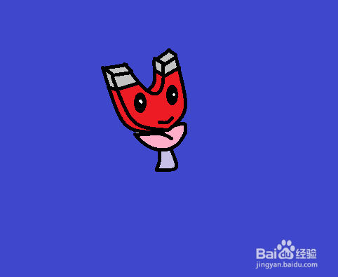 植物大战僵尸磁力菇的简笔画