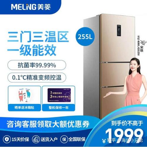 美菱三门冰箱bcd-255wp3cx