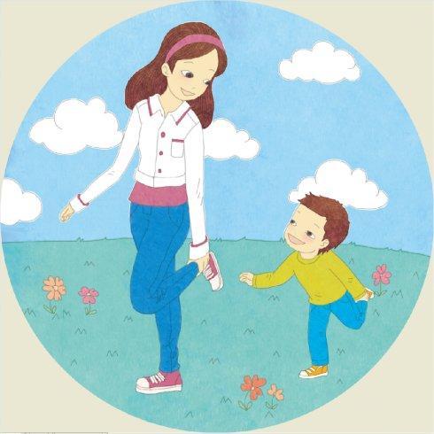 人物简笔画单脚跳