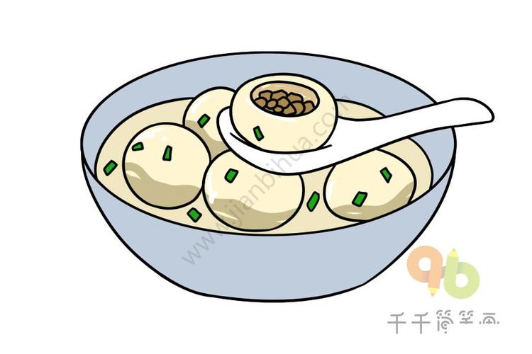 福州美食 鱼丸简笔画