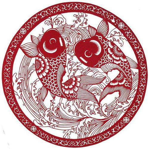 最后是双鱼戏莲春联以及它的寓意.