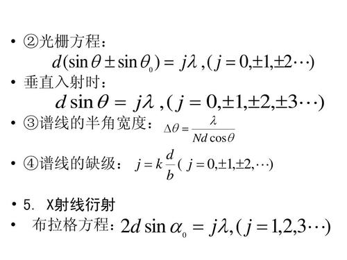 大学物理光学复习资料答案ppt  大学物理光学复习资料   ②光栅方程