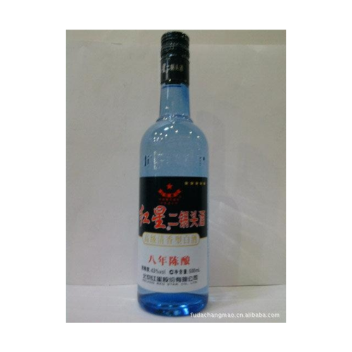 > 红星二锅头酒 八年陈酿 43度500ml (蓝瓶)(新老包装随机发货)商品