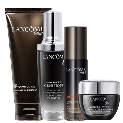 兰蔻(lancome)男士面部护肤套装礼盒 舒缓补水 4件(洁面 活力乳液