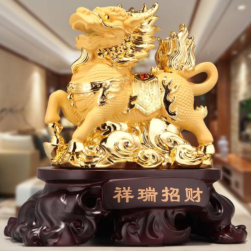 麒麟摆件一对家居风水摆设镇宅辟邪招财客厅酒柜办公