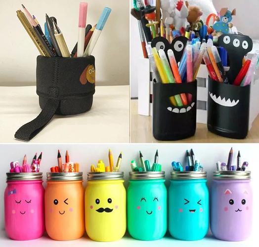 【马克笔线描装饰剪贴创意手绘】可爱至极的笔筒