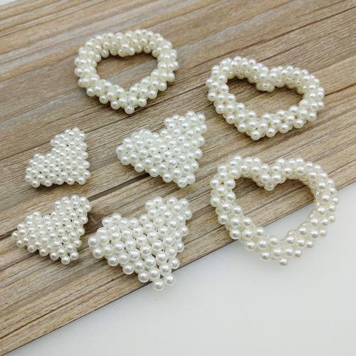 新立体爱心形手工diy吊坠子饰品装饰挂件 2.8*2.5cm串珠桃心配件