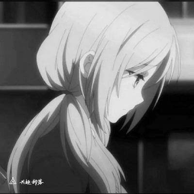 黑白动漫头像丧女丧系人格头像女生动漫图片