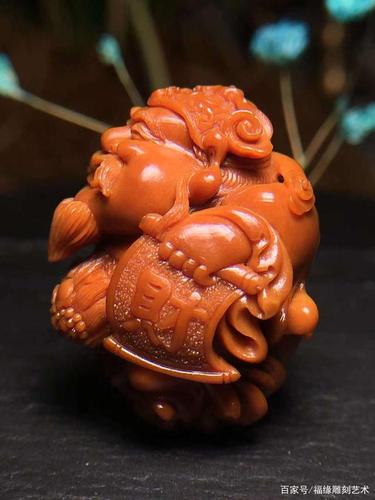 核雕届公认做工顶级大师"妙女"本工作品「御龙财神」