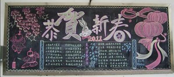春节黑板报图片简单又漂亮