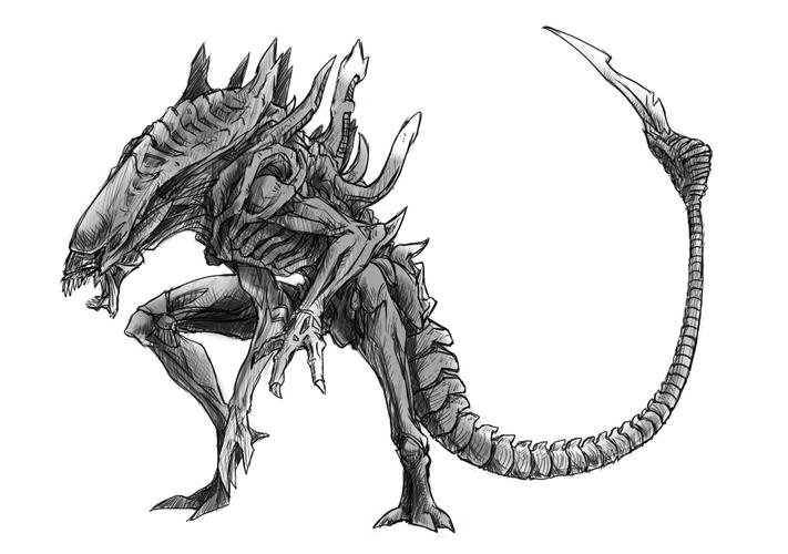 异形|插画|创作习作|白污鸦 - 原创作品 - 站酷