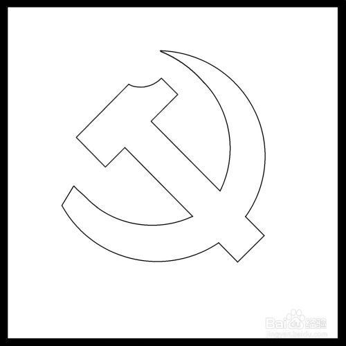 怎么画党徽简笔画