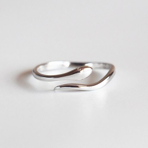 气质手工戒指灵动银饰纯银指环光面