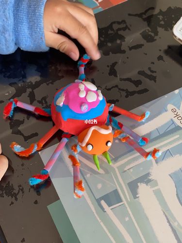 亲子手工—大蜘蛛_亲子手工_亲子_手工diy_粘土_亲子手工diy_兴趣爱好