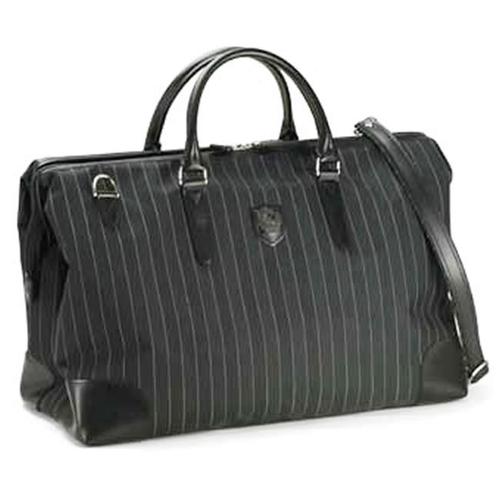 在日本豊包袋男士波士顿包挎包 45 厘米条纹黑色高尔夫,旅游, 旅游和