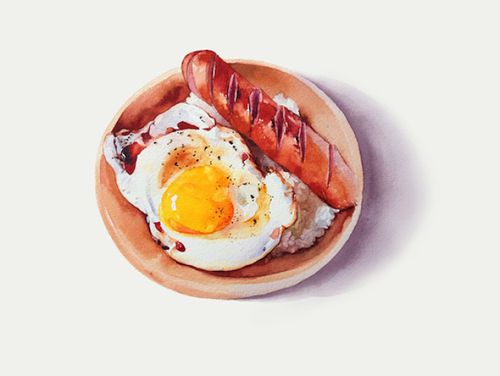 上海插画师ava的水彩美食绘