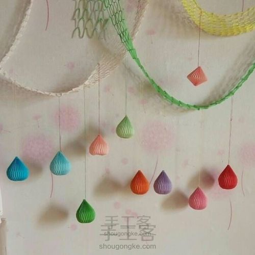 帆思折纸_水滴灯-手工客官网