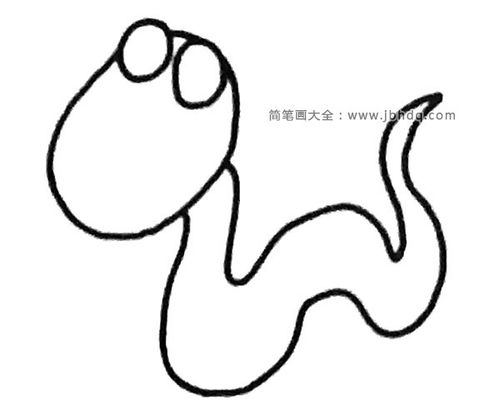 四步学画卡通小蛇