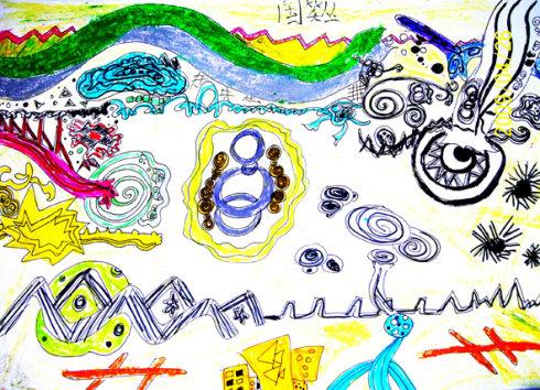 听音乐联想——抽象画创作