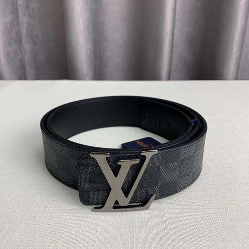 路易威登男士腰带腰链lv路易威登黑色棋盘格双面腰带