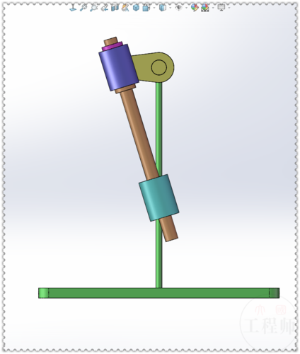 用solidworks制作一个四连杆杠杆机构