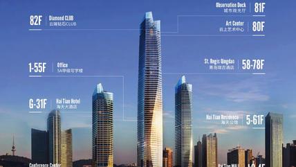 正文    山东第一高的青岛国信海天中心建设进展如何?