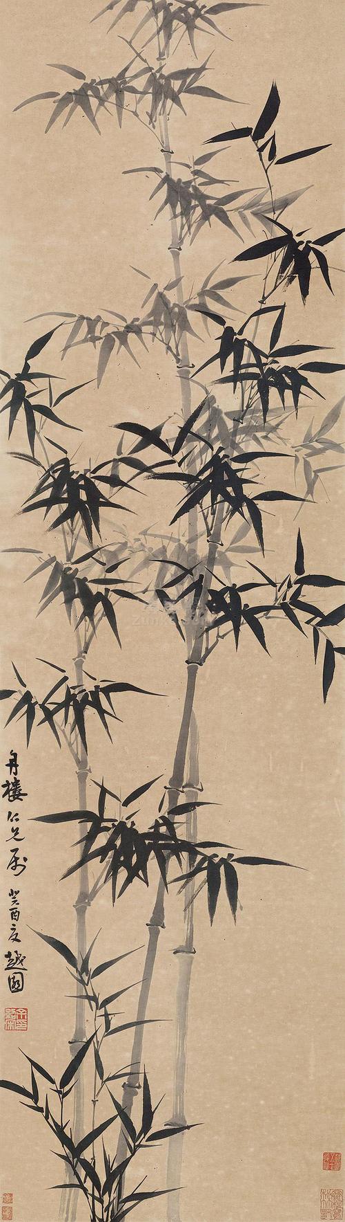 余绍宋 墨竹 立轴 水墨纸本作品欣赏