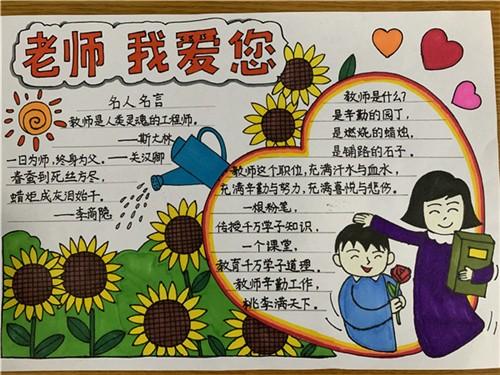 漂亮又精美尊师的手抄报图片