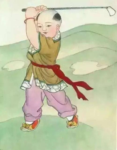 这些小娃娃不但喜欢玩捶丸,还把它改良了一下,变成了"角球".