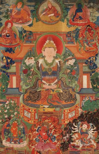 清18世纪 赤松德赞唐卡